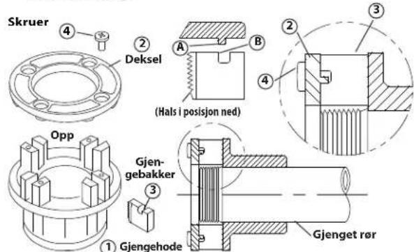 RIDGID 690-I - Bytte gjengebakker i 11-R gjengeskjærehoder - 1