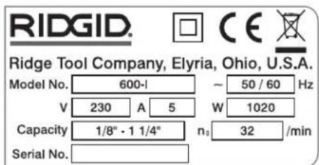 RIDGID 690-I - Denumire tip - 4