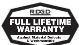RIDGID micro CA-25 - Il n'existe aucune autre garantie expresses - 1