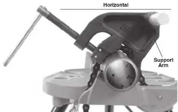 RIDGID 760 FXP - Using the supplied support arm: - 1