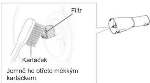Filtr Kartáček Jemně ho otřete měkkým kartáčkem.