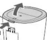 PANASONIC EW-DJ86 - Entfernen Sie die Düse und den Bodendeckel. Waschen Sie die Düse, das Hauptgerät und das Innengehäuse des Tanks mit Wasser. - 2