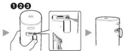 PANASONIC EW-DJ86 - Nyissa ki a csatlakozófedelet, majd dugja be az USB-kábel USB-csatlakozódugóját (C típusú) a főegység csatlakozóaljzatába. - 2
