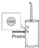 PANASONIC EW-DJ86 - Premere l'interruttore di livello e selezionare il livello di pressione dell'acqua. - 1