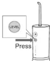 PANASONIC EW-DJ86 - Press the level switch, and select the water pressure level. - 1
