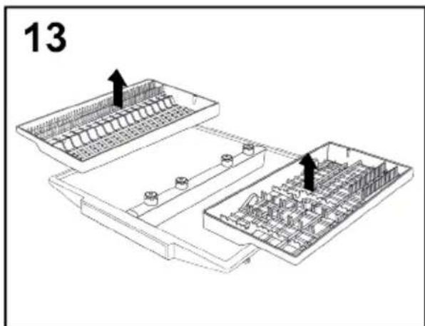 HAIER XF 6B2M3PX - VERWENDUNG DES DRITTEN KORBES (Nur bei einigen Modellen) - 2