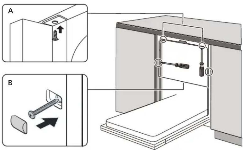 NODOR NorCare DW4611 I SL - Étape 4. Étapes d'installation du lave-vaisse - 1