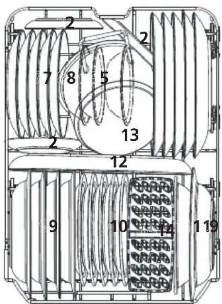 NODOR NorCare DW4611 I SL - Cesta inferior: - 1