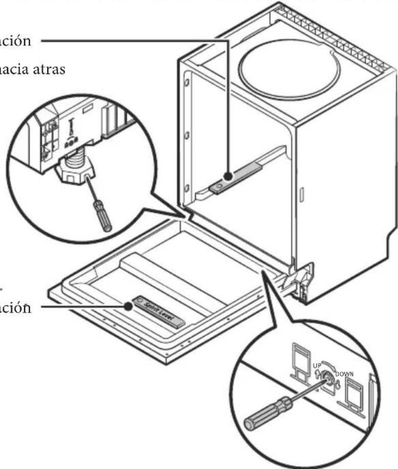 NODOR NorCare DW4611 I SL - Paso 5. Nivelación del lavavajillas - 1