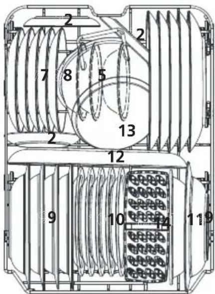 NODOR NorCare DW4611 I SL - Cesta inferior: - 1