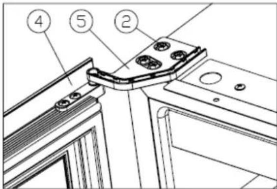 NODOR NorCare V28BK - Cambio del lado de apertura de la puerta - 4