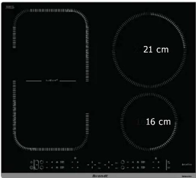 21 cm 16 cm Breadt