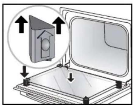 BRANDT BOP7533BB - • Re-assembling the door - 1