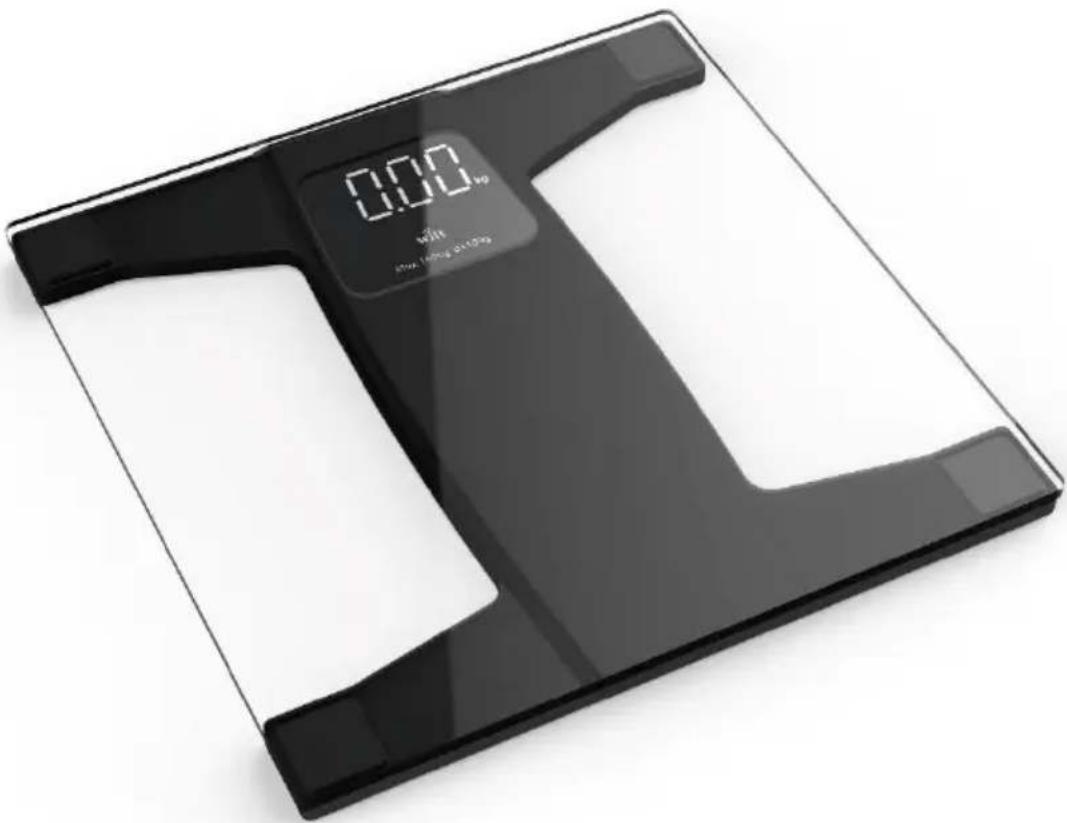 Witt WPS180GB - Pèse-personne en verre Witt - Noir - WPS180GB - 1