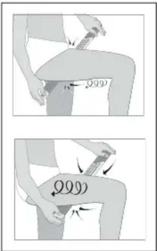 BEURER CM 100 - Utilisation sur l'arrière de la cuisse - 1
