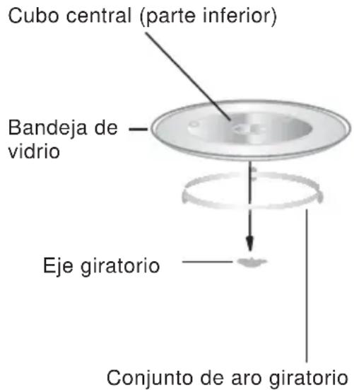 NODOR NorChef MW 25 DG CU - Instalación del plato giratorio - 1