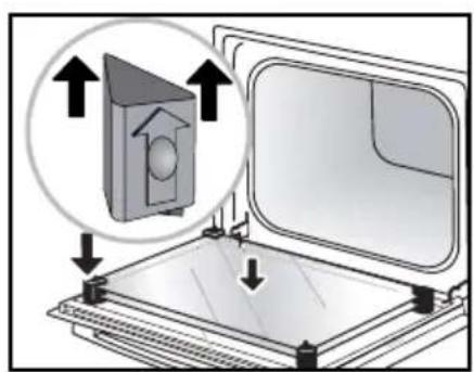BRANDT BOP7537BB - • Re-assembling the door - 1