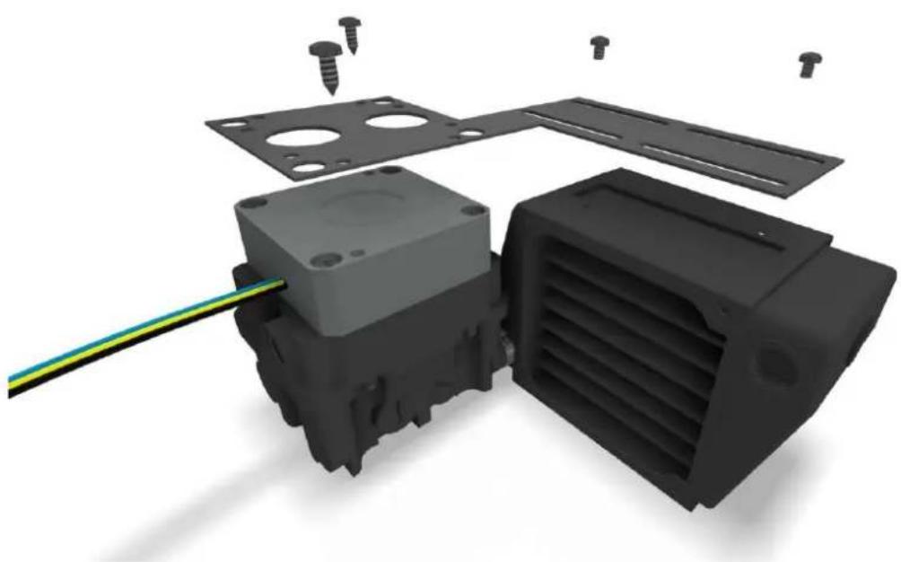 Alphacool ES Reservoir 2U - MONTAGE AM RADIATOR - 4