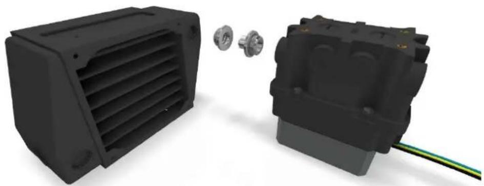 Alphacool ES Reservoir 2U - MONTAGE AM RADIATOR - 2