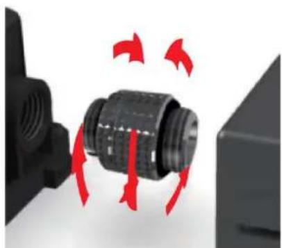 Alphacool ES Reservoir 1U - RACCORDER LA POMPE - 1