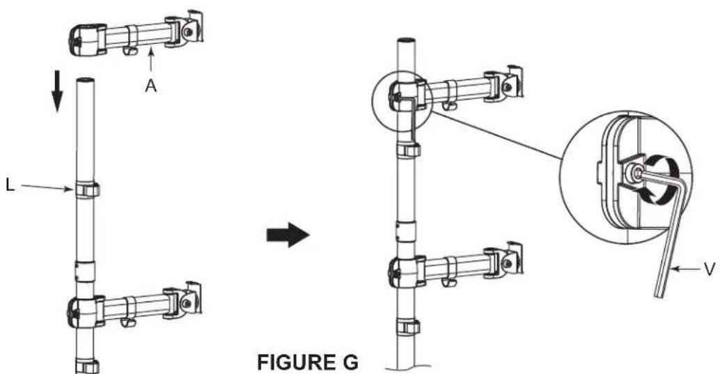 Middle Atlantic MM3-2X1BLK - ASSEMBLING POLE TO BASE (CONTINUED) - 2