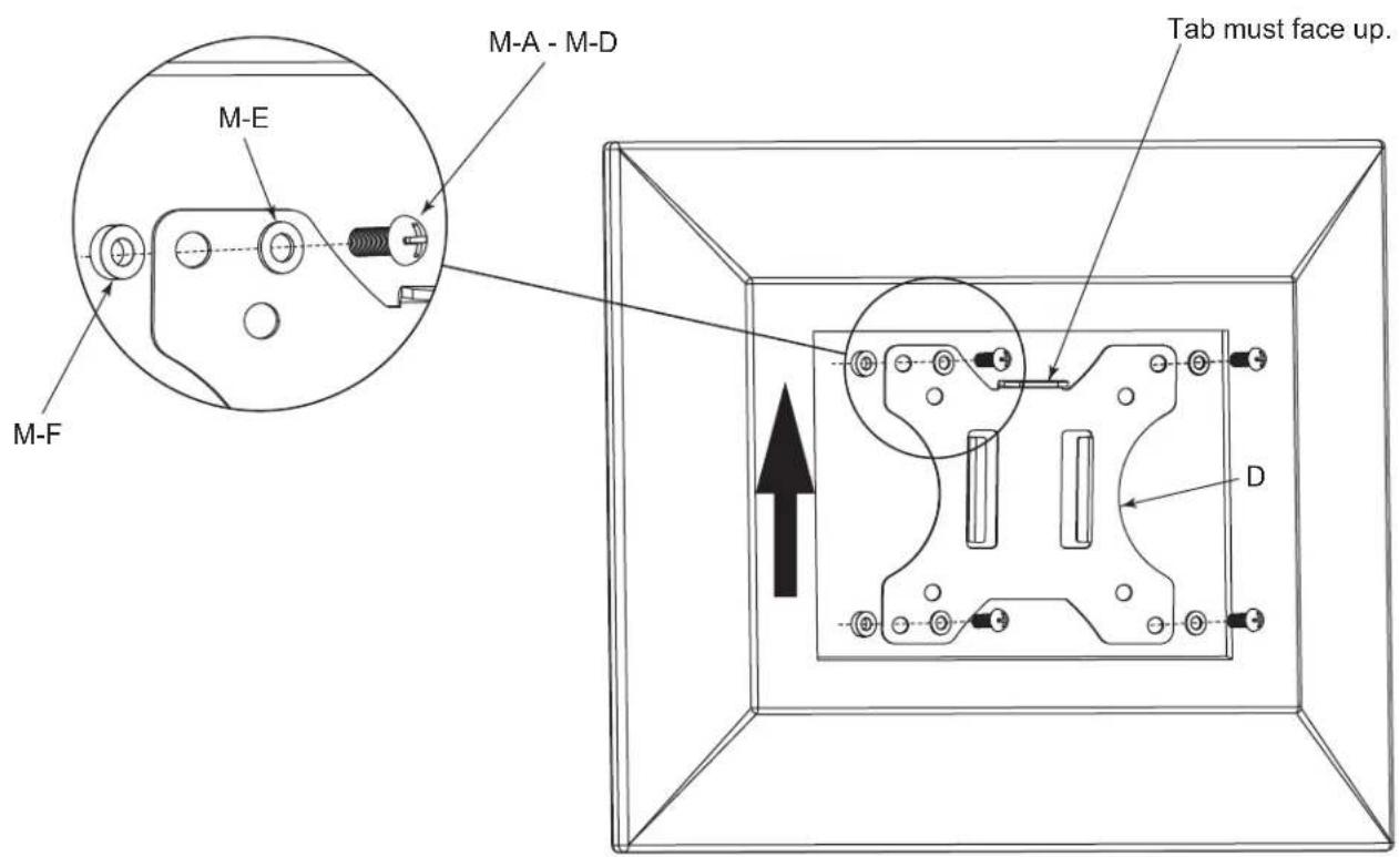 Middle Atlantic MM3-2X1BLK - RECESSED OR RAISED BACK DISPLAY MOUNT BRACKET INSTALLATION - 2