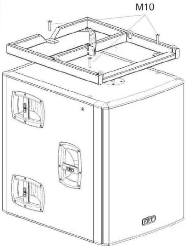 FBT MITUS 210MA - AGGANCIO DI 2 SUBWOOFER, SATELLITE E BARRA DI SOSPENSIONE ATTACHMENT OF 2 SUBWOOFERS, SATELLITE AND FLYBAR - 9