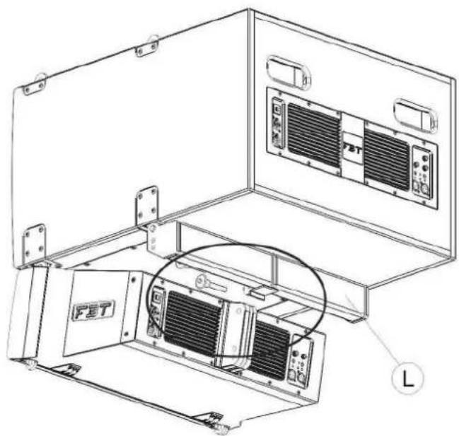 FBT MITUS 206LA - AGGANCIO DI 2 SUBWOOFER, SATELLITE E BARRA DI SOSPENSIONE ATTACHMENT OF 2 SUBWOOFERS, SATELLITE AND FLYBAR - 5