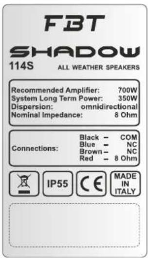 FBT SHADOW 108CT - SISTEMI A IMPEDENZA COSTANTE - 7