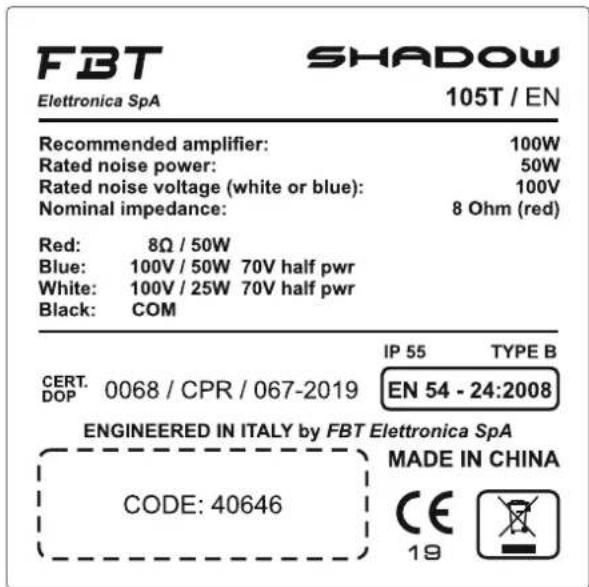 FBT SHADOW 105T - IMPORTANT - 1