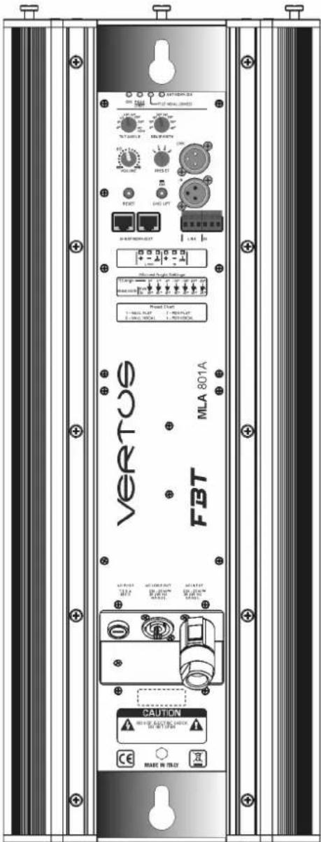 FBT VERTUS MLA 801A - LE CÂBLE ET LAFICHE DOIVENT ÊTRE CERTIFIÉSUL OUCSA - 1