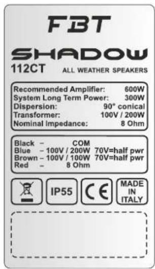 FBT SHADOW 114S T - SYSTEME KONSTANTER IMPEDANZ - 5