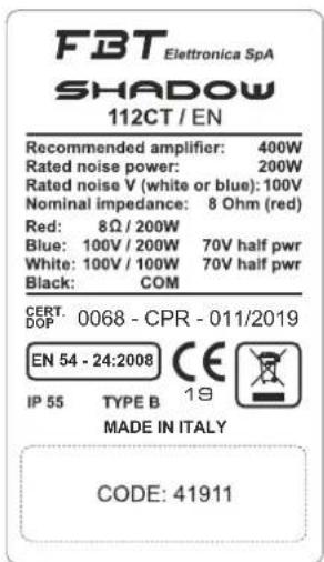 FBT SHADOW 112HCT - PEDENZA COSTANTE - 2