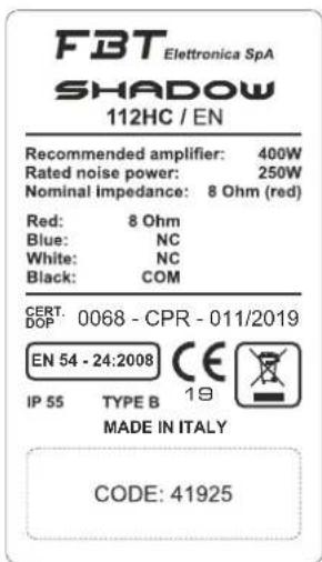 FBT SHADOW 112HCT - PEDENZA COSTANTE - 1