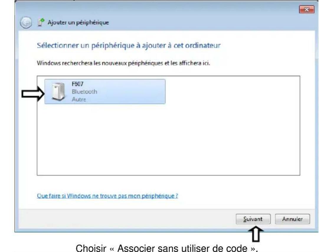 Gossen Metrawatt METRACLIP 87 - Exemple de procédure sous Windows 7 : Sélectionner le logo « Blue-Tooth » et désir « Ajouter un périphérique » - 2