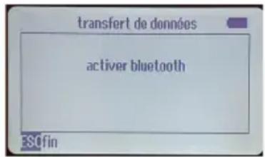 transfert de données activer bluetooth ESOfin