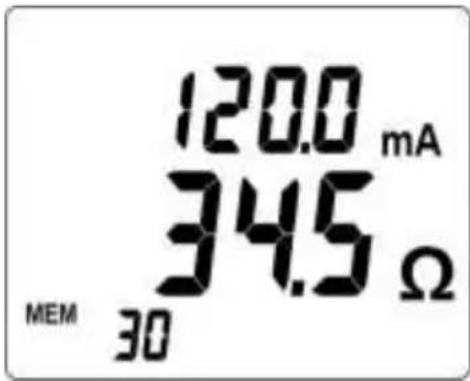 Gossen Metrawatt METRACLIP EARTH - RÉSULTAT DE LA MESURE - 1
