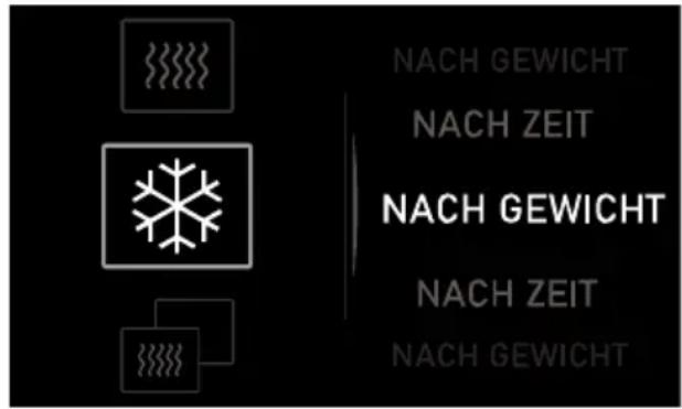 BARAZZA 1FEVTMC - HINWEIS: Wenn das Display das Wort "DREHEN SIE DAS GARGUT" anzeigt, die Tür öffnen, das Essen drehen und drücken, um fortzufahren. - 1