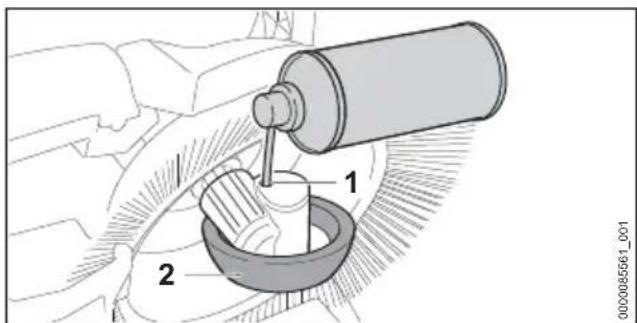 STIHL KGA 770 - Lubricación de la caja de engranajes - 1