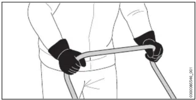 STIHL KGA 770 - Holding and Controlling the Sweeper - 1