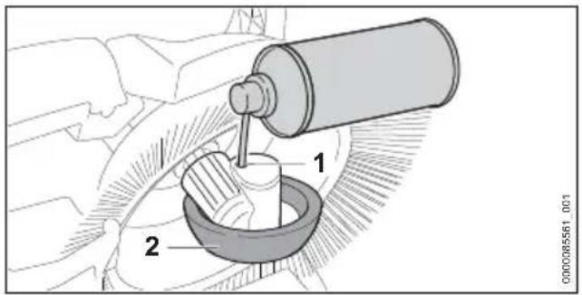 STIHL KGA 770 - Lubricating the Gearbox - 1