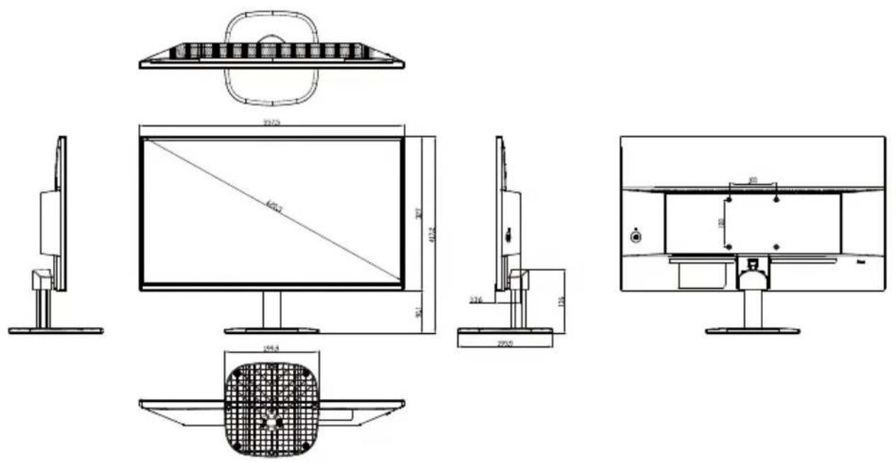 COOLER MASTER GA2501 - Dimensions externes du produit - 1