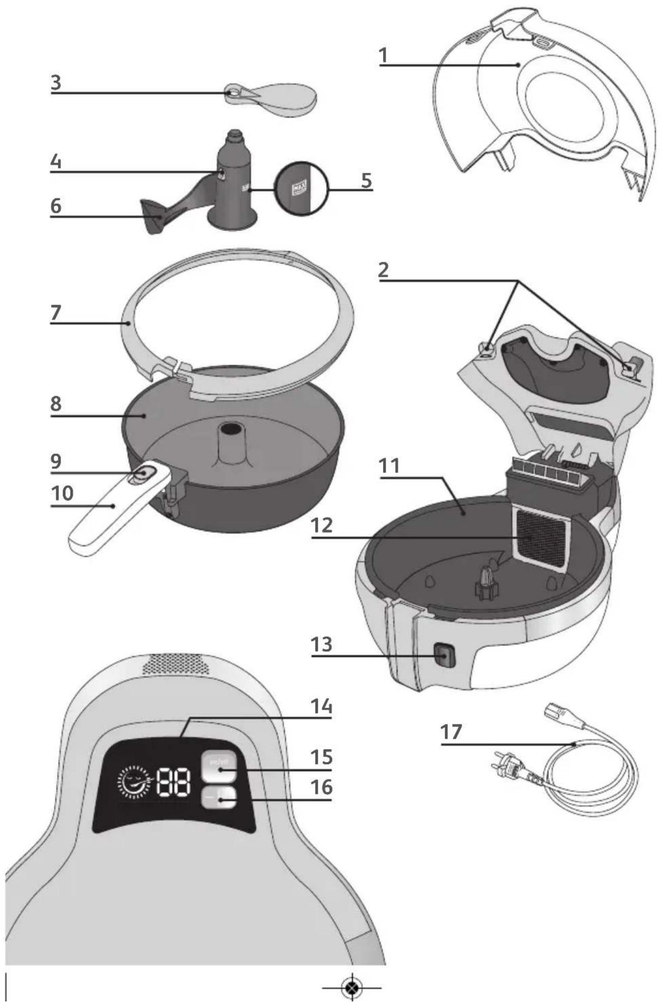 TEFAL Actifry Express XL AH9508 - ActiFry ^® family - 2