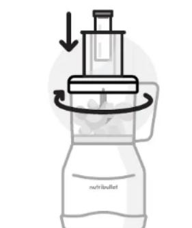 NUTRIBULLET Triple Prep System - Apvēršamā škēlēšanas/sadalīšanas diska lietošana: - 2