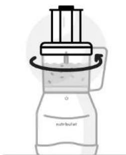 NUTRIBULLET Triple Prep System - Korzystanie z odwracanej tarczy do krojenia na plasterki/szatkowania: - 6