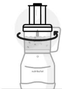 NUTRIBULLET Triple Prep System - Utilizând discul reversibil de feliat/mărunțit: - 7