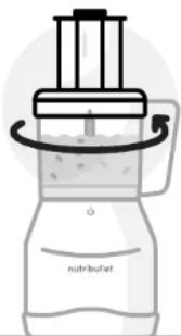 NUTRIBULLET Triple Prep System - Ús del disc reversible per tallar: - 7