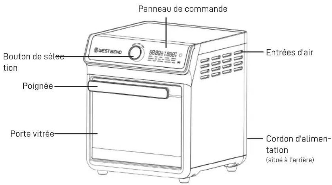 WestBend AFWB15BK13 - DIAGRAMME DU PRODUIT - 1