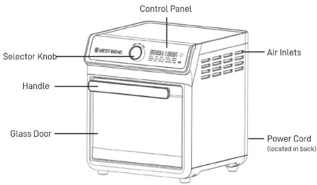 WestBend AFWB15BK13 - PRODUCT DIAGRAM - 1