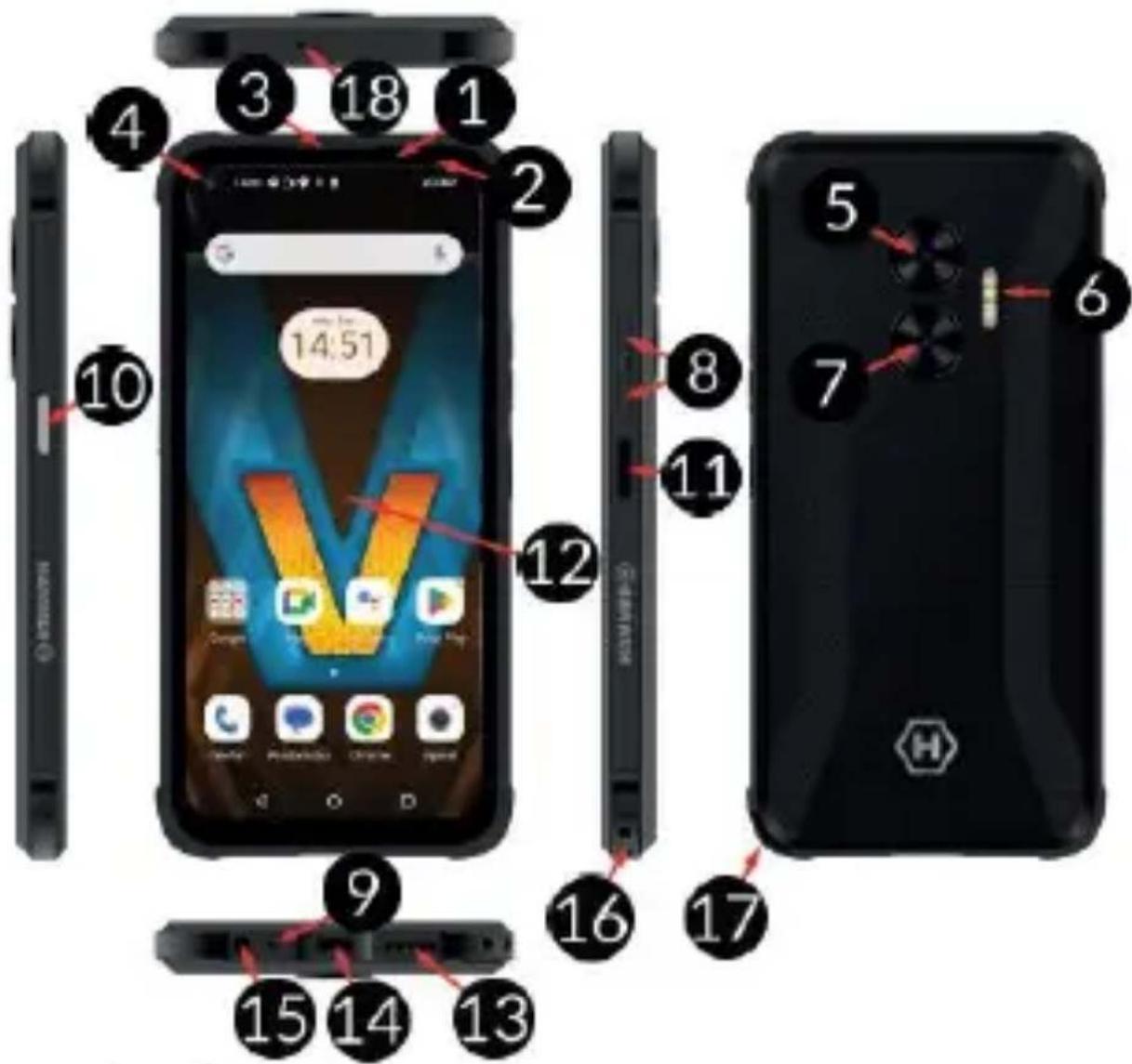 Hammer BLADE V 5G - Vzhled telefonu - 1
